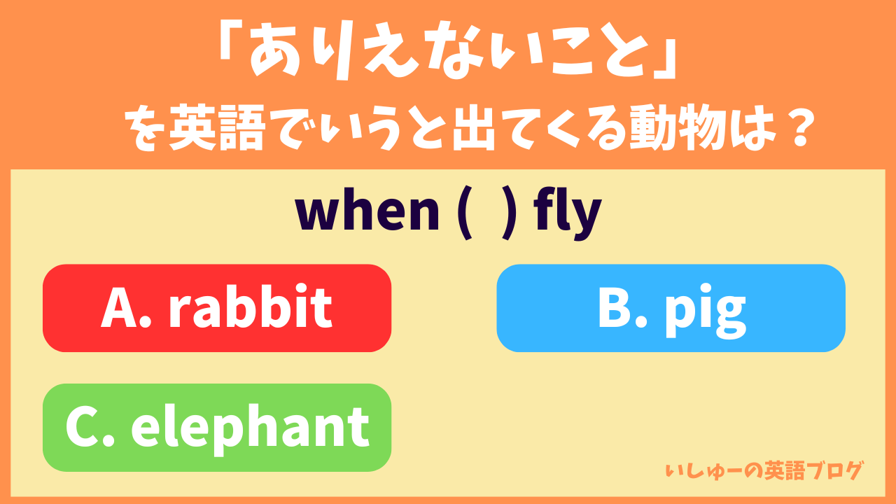 「ありえないこと」を英語でいうと？